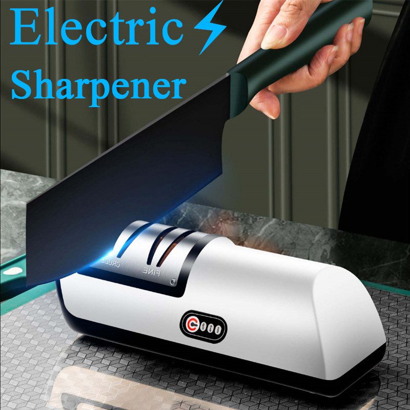 USB Rechargeable Electric Knife Sharpener – Fast and Automatic Kitchen Tool