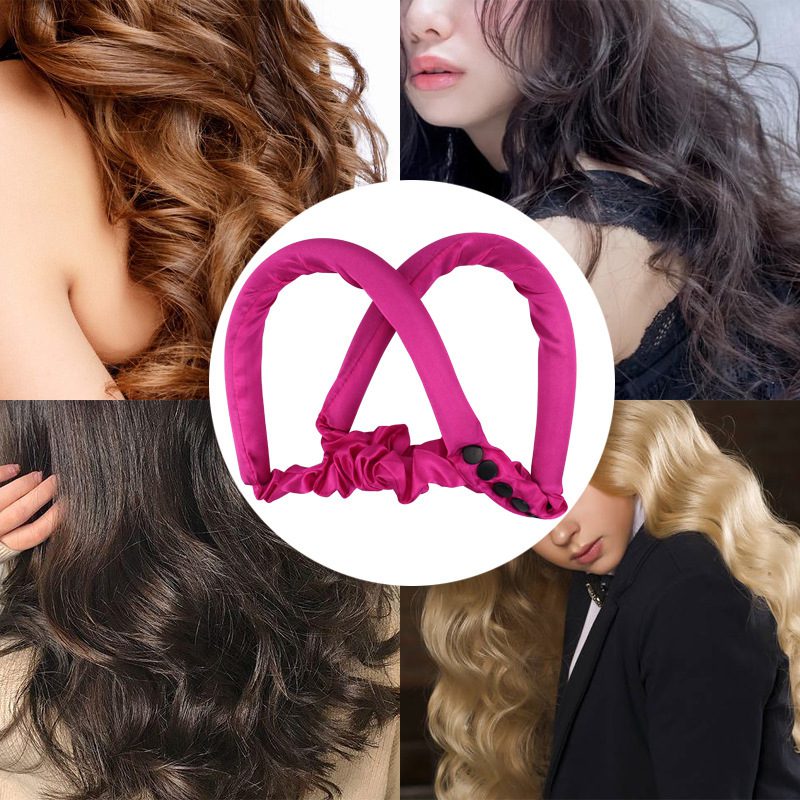 Lazy Sleep Hair Curler – Heat-Free Big Wave Hair Curlers with Sponge Button Design