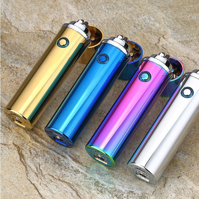 Electric Double Pulse Lighter Pipe USB Lighter Smokeless Windproof Cigarette Cigar Lighters